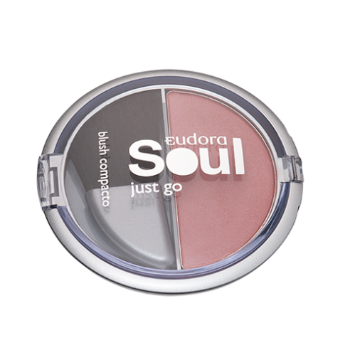 SOUL - JUST GO - BLUSH COMPACTO ROSA MÉDIO